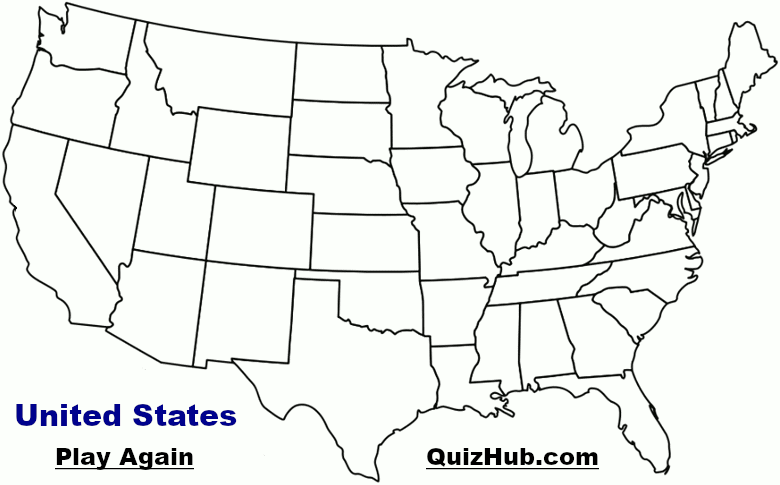 Quiz Hub U S Map Quiz